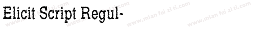 Elicit Script Regul字体转换